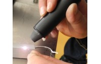 Hand-held laser fiber welding lens