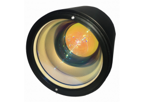 Telephoto achromatic scanning objective